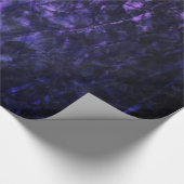 パープルグラム抽象芸術誕生日パーティー ラッピングペーパー (角)