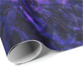 パープルグラム抽象芸術誕生日パーティー ラッピングペーパー (ロールコーナー)