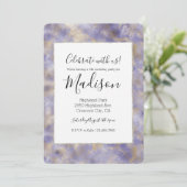 パープルグラム金ゴールド抽象芸術 招待状 (スタンド正面)