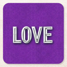 パープルグラムLOVEコースターセット