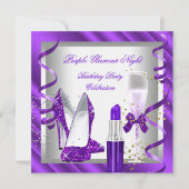 パープルグラモールナイトシャンパーニュパーティー2 招待状 (正面)