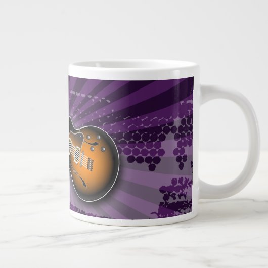 パープルグランジバーストギター専門マグカップ ジャンボコーヒーマグカップ (右)