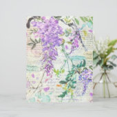 パープルグランジボタニカルコラージスクラップブック紙 (スタンド正面)