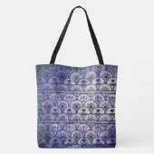 パープルグランジボヘミアンスタイルトートバパターン(の模様が)あるッグ トートバッグ (裏面)
