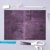 パープルグランジヴィンテージ動揺して新聞 薄葉紙 (クラフト)