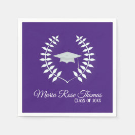 パープルグラードキャップ&葉紙ナプキンス スタンダードカクテルナプキン