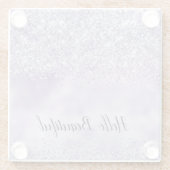 パープルグリジーグリッター ガラスコースター (裏面)