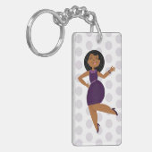 パープルグリジーパーティーガール キーホルダー (正面左)