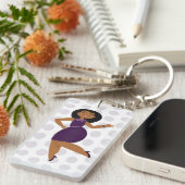 パープルグリジーパーティーガール キーホルダー (正面右)