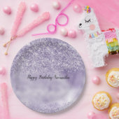 パープルグリッジーグリッター              ペーパープレート (パーティー)