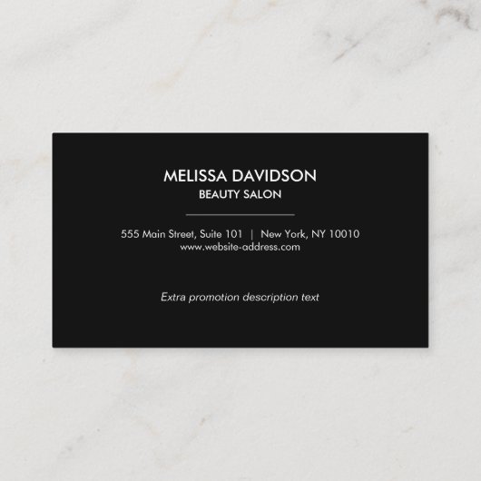 パープルグリッターとグラマーサロンロイヤリティカード ロイヤリティカード (裏面)