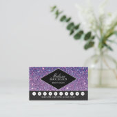 パープルグリッターとグラマーサロンロイヤリティカード ロイヤリティカード (スタンド正面)