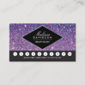 パープルグリッターとグラマーサロンロイヤリティカード ロイヤリティカード (正面)