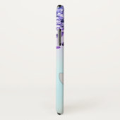 パープルグリッターとシルバーユニコーン Case-Mate iPhoneケース (裏面/右)