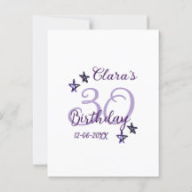 パープルグリッターの星 30歳の誕生日 現代レトロ