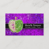 パープルグリッターアップル代替先生家庭教師MUA 名刺 (正面)