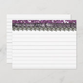 パープルグリッターウッドルックパーソナライズされたレシピカード ポストカード (正面/裏面)