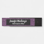 パープルグリッターオフィスドアサイン サインプレート (正面)