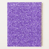 パープルグリッターカラフルパーソナライズされた2025 プランナー手帳 (裏面)