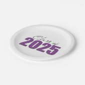 パープルグリッタークラス2025 ペーパープレート (アングル)