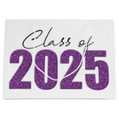 パープルグリッタークラス2025 ラージペーパーバッグ (正面)