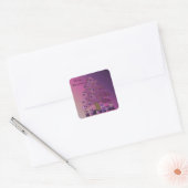 パープルグリッタークリスマスツリー スクエアシール (封筒)