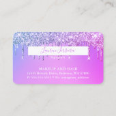 パープルグリッタークレジットカードスタイル名刺 名刺 (裏面)
