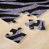 パープルグリッターグラマカスタマイズル写真 ジグソーパズル (側面)