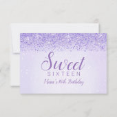 パープルグリッターグラムサンキューカード サンキューカード (裏面)