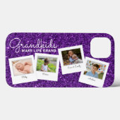 パープルグリッターグランドキッズメイクライフグランド Case-Mate iPhoneケース (裏面 (横))