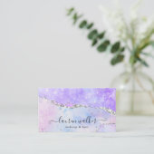 パープルグリッターゴージャスなメイクアップアーティスト 名刺 (スタンド正面)