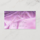 パープルグリッターサテン素材名刺 名刺 (裏面)
