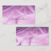 パープルグリッターサテン素材名刺 名刺 (正面/裏面)