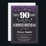 パープルグリッターサプライズ90th誕生日招待状 招待状<br><div class="desc">パープルグリッターサプライズ90th誕生日招待状。白タイポグラフィ。黒と白の黒板の背景大人誕生日。男性または女性誕生日。キッズボーイまたはガールレディ10代のティーンエイジ招待状。13日15日18日20日21日30日50日70日80日90日100日。任意の年齢さらにカスタマイクリックズを行う場合はカスタマイズ、「IT」ボタンをクリックし、このテンプレートを変更するために当社のデザインツールを使用する。</div>