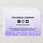 パープルグリッターサンキューメディア挿入 サンキューカード (裏面)