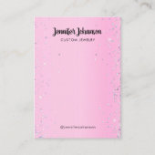 パープルグリッタージュエリーホルダーイヤリングピンクブシン 名刺 (正面)