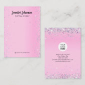 パープルグリッタージュエリーホルダーイヤリングピンクブシン 名刺 (正面/裏面)