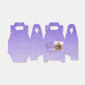 パープルグリッタースウィート16シック写真 フェイバーボックス (折り畳みなし)