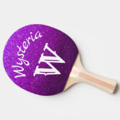 パープルグリッタースグラデーションパークルスモノグラムグラム 卓球ラケット (横)