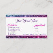 パープルグリッタースターズ美しいイベントプランナーウェルネス 名刺 (裏面)