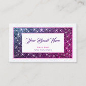 パープルグリッタースターズ美しいイベントプランナーウェルネス 名刺 (正面)