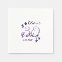 パープルグリッタースター30歳のレトロモダンビデオ