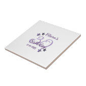 パープルグリッタースター30歳のレトロモダンビデオ タイル (側面)