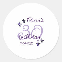 パープルグリッタースター30歳のレトロモダンビデオ