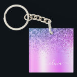 パープルグリッタースパークルグラムメタルモノグラム名 キーホルダー<br><div class="desc">紫色の箔フェイク金属スパークルグリッターブラシ仕上げ金属モノグラム名キーチェーン。これは、最高の甘い16歳の誕生日、結婚ブライダルシャワー、記念日、赤ちゃんシャワーまたはバチェロレッテギフトを作る誰かがグラームの豪華さとシックなスタイルを愛する。</div>