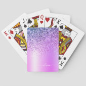 パープルグリッタースパークルグラムメタルモノグラム名 トランプ (裏面)