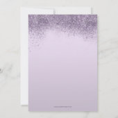 パープルグリッタースパークルスウィート16誕生日 招待状 (裏面)