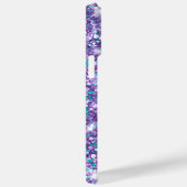 パープルグリッターターコイズグラムシグネチガーリーャ Case-Mate iPhoneケース (裏面 / 右)