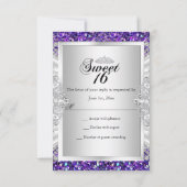 パープルグリッターダイアモンドティアラスウィート16 RSVP 2 (裏面)
