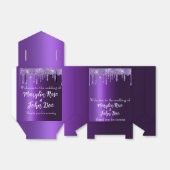 パープルグリッタードリッエレガントプ フェイバーボックス (折り畳みなし)